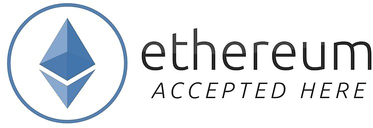 Ethereum Accepted Here Free Download Png - We Accept Bitcoin And Ethereum (800x316), Png Download