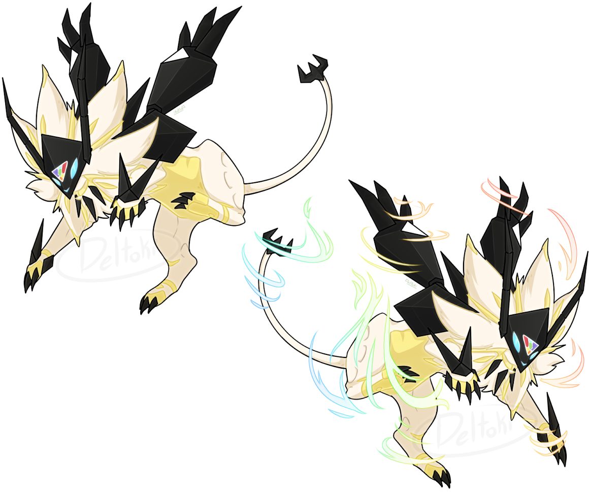 Ultra Solgaleo - Necrozma And Solgaleo Pin (1191x1008), Png Download