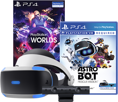 Playstation Plus 12-month Membership - Sony Worlds Vr - Ps4 (400x400), Png Download