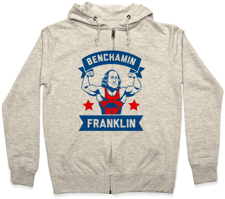 Benchamin Franklin Zip Hoodie - All I Want To Do Is Pet Cats And Listen To Metal Hoodie: (484x484), Png Download