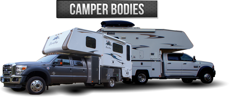 The Camper Body Is A Douglass Specialty, With The Serious - Camper Truck Bodies (889x377), Png Download