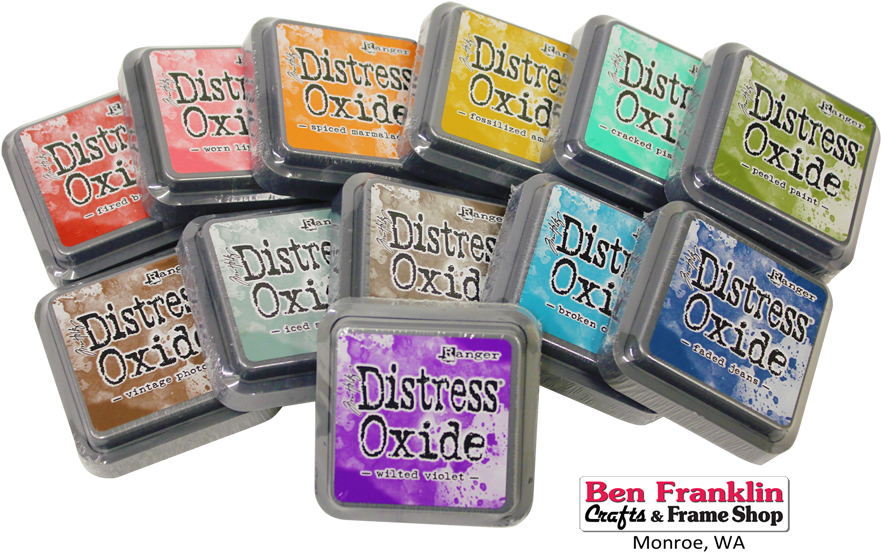 Ben Franklin Crafts & Frame Shop, Monroe, Wa - Ranger Tim Holtz Distress Oxides Ink Pad - Black Soot (888x604), Png Download