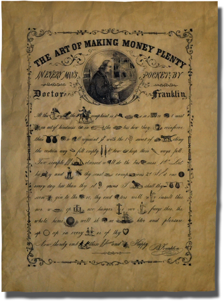 The Art Of Making Money Plenty - Franklin Rebus Nthe Art Of Making Money Plenty In Everymans (519x616), Png Download