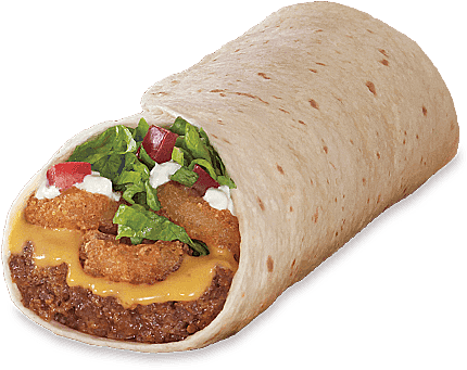 Potato Oles Taco Johns Burrito (436x362), Png Download