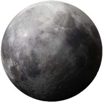 Space Moon - Moon With Craters Png (347x346), Png Download