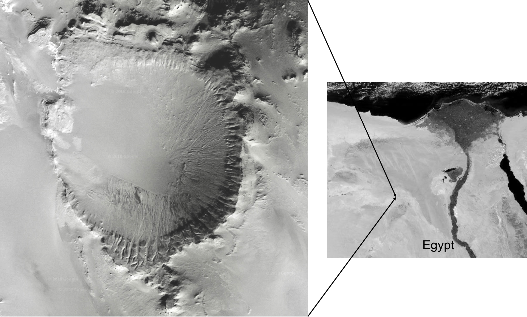 A Prospective Impact Crater - Posterazzi Satellite View Of Cairo, Egypt, (2116x1272), Png Download