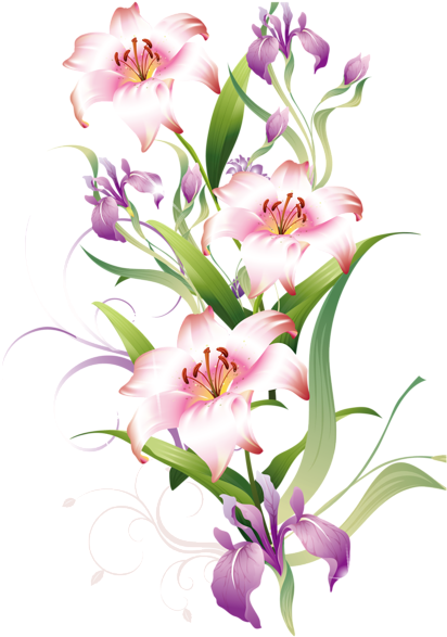Lilium Decoration Png Clipart Picture - Поздравление На Украинском С Днем Рождения (420x600), Png Download
