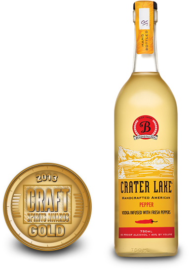 Crater Lake Pepper Vodka - Crater Lake Pepper Vodka - 750 Ml Bottle (421x620), Png Download