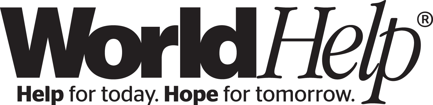 World Help Logo With Tagline Slate - World Help (1440x349), Png Download