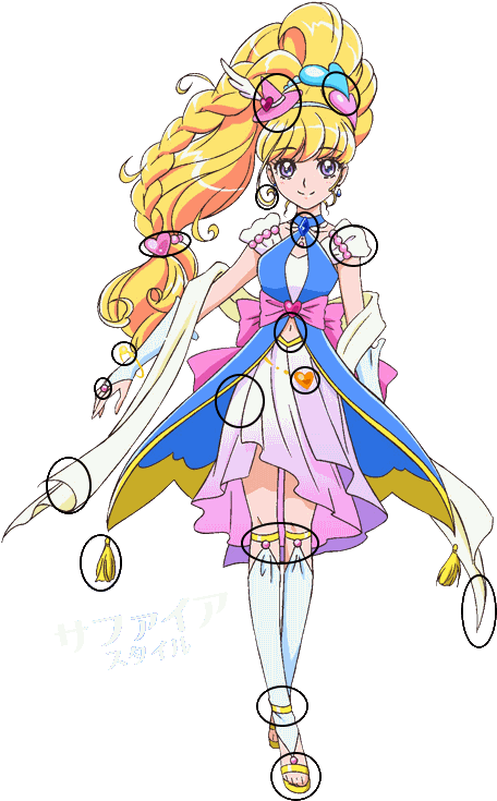 Mahou Tsukai Design Help Miracle Sapphire - Mahou Tsukai Precure Cure Miracle Sapphire (520x760), Png Download