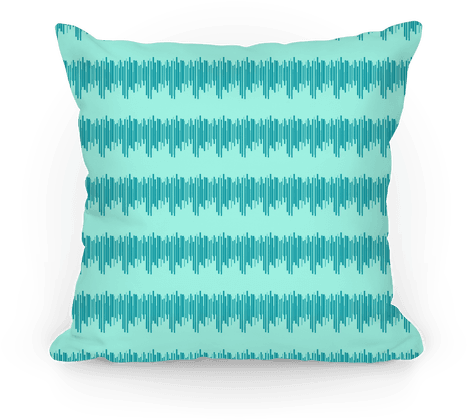 Teal Radio Wave Pattern Pillow - Cushion (484x484), Png Download