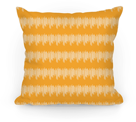 Yellow Radio Wave Pattern Pillow - Pillow (484x484), Png Download