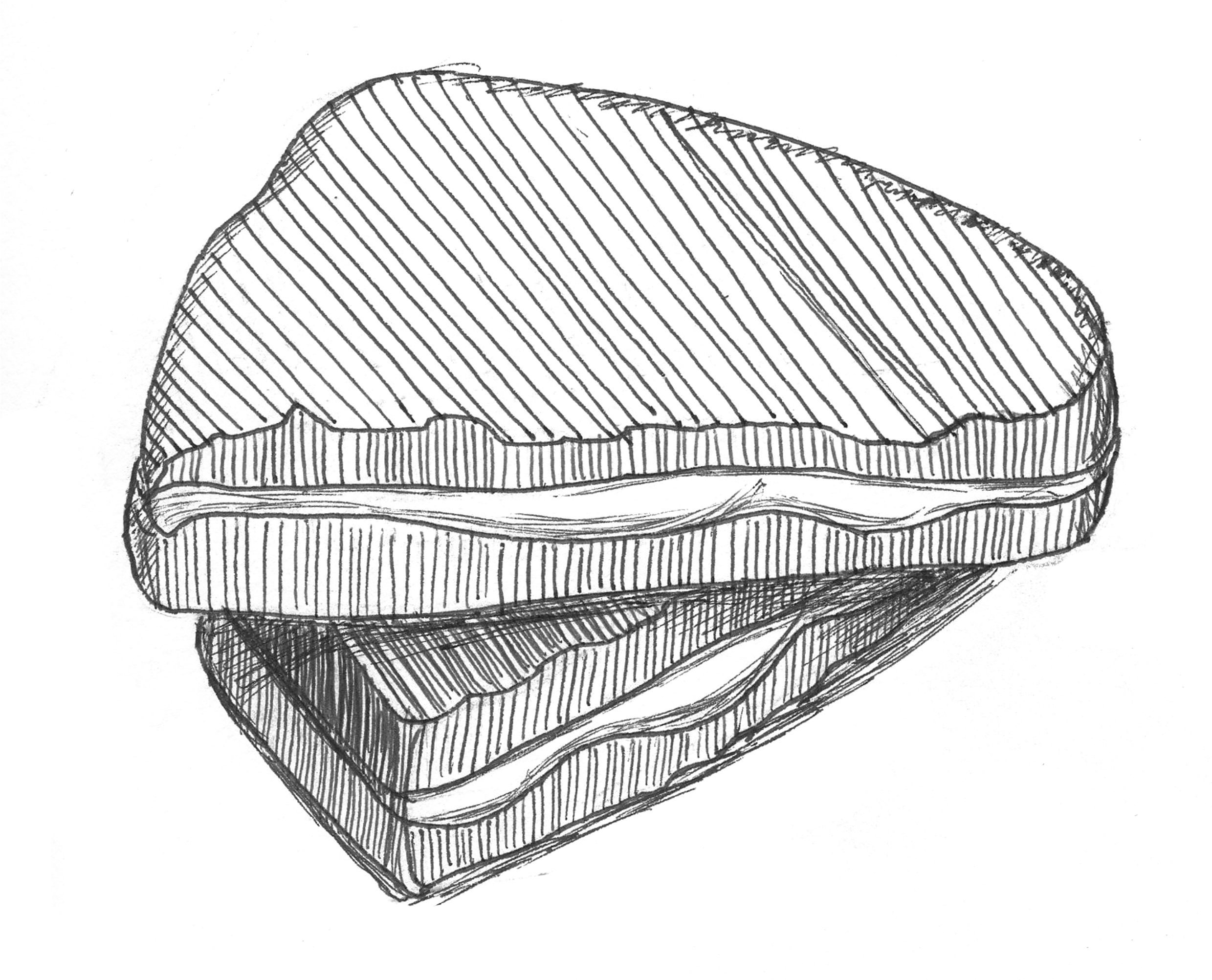 Emma Margulies Grilled Cheese 4 22 - Black And White Grilled Cheese (2478x3425), Png Download