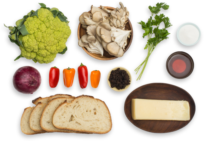 Mushroom & Fontina Grilled Cheese Sandwiches With Sweet - Roasting (700x477), Png Download