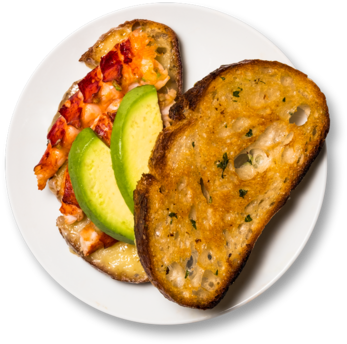 Lobster Avocado Grilled Cheese - Panucho (480x360), Png Download