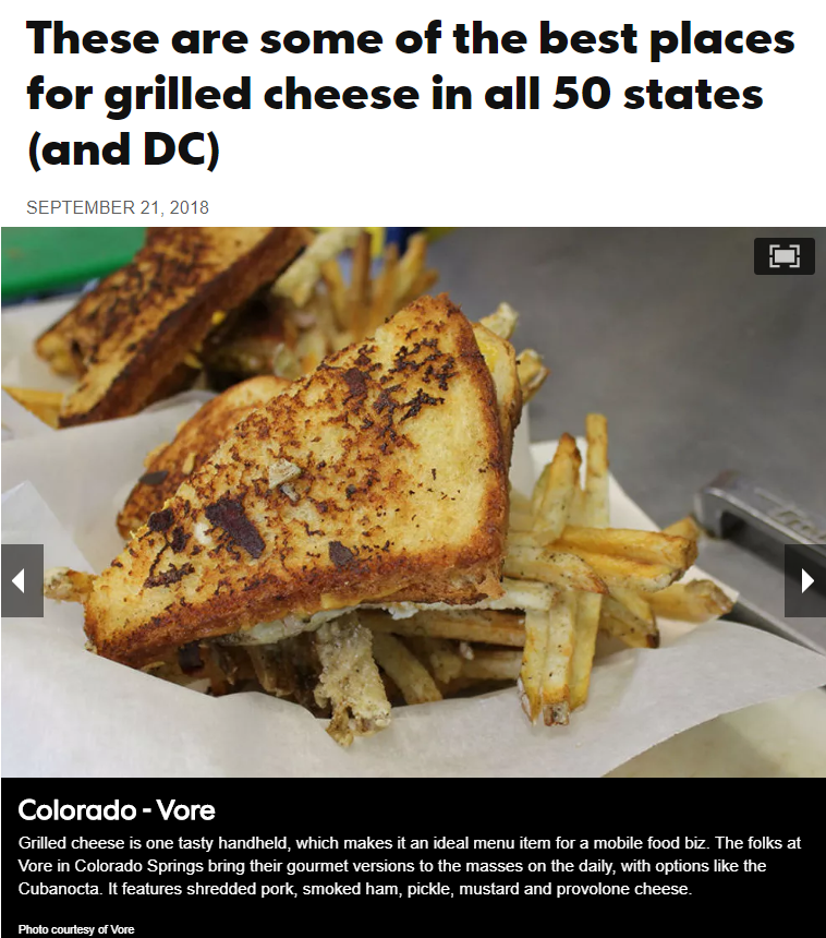 Usa Today's Travel Website Said We Have The Best Grilled - Vore Food Truck (840x1200), Png Download