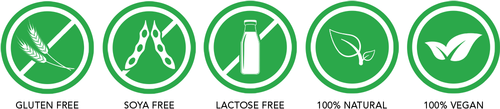Our Product Promise - Vegan Gluten Free Icon Png (1000x230), Png Download