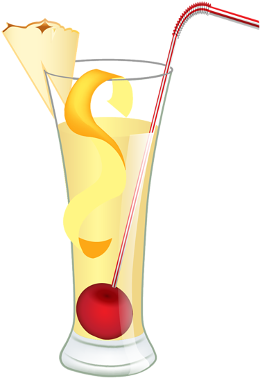 Drink And Beverage Clipart Clipart Fancy Cocktail Drink - Iced Beverage Png Clipart (402x600), Png Download