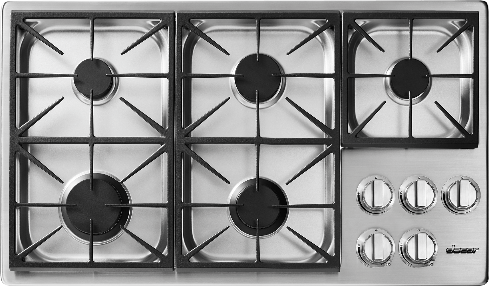 Heritage 36″ Professional Gas Cooktop - Dacor Discovery Dyct365gw/lp/h 36" Propane (high Altitude) (1720x1360), Png Download