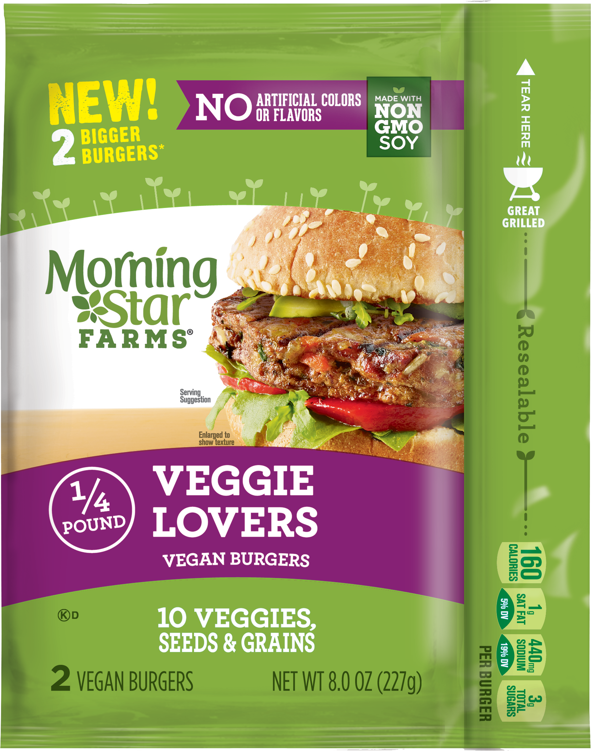 Morningstar Farms Meat Lovers Vegan Burger (3000x3000), Png Download
