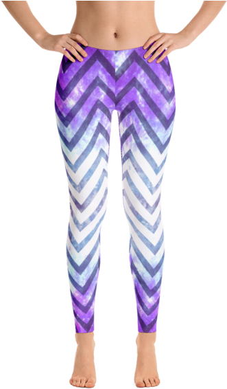 Cosmic Zig-zag Leggings - Fracticalvisions Opal Dragon , (all Over Print) Legging (600x600), Png Download