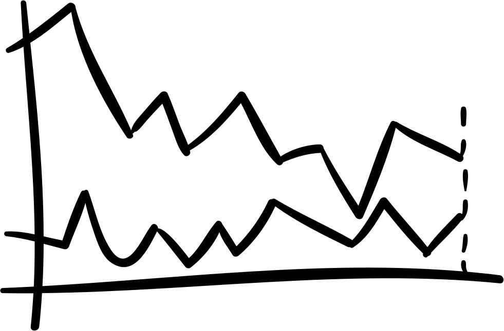Stats Graphic With Zig Zag Lines Comments - Line (981x646), Png Download