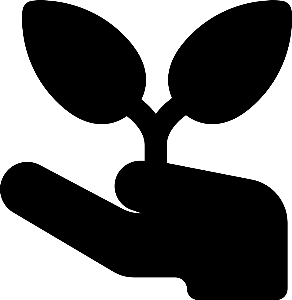 Hand And Sprout Comments - Icon (954x981), Png Download