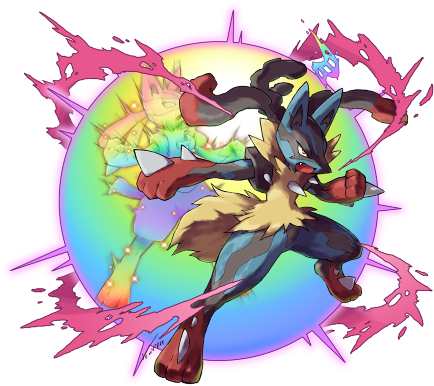 Download Mega Evolution Png Pokemon Mega Lucario Art Png Image With No Background Pngkey Com