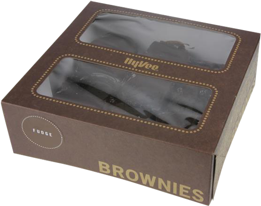 Fudge Brownies 6 Count - Hyvee Brownies (600x476), Png Download