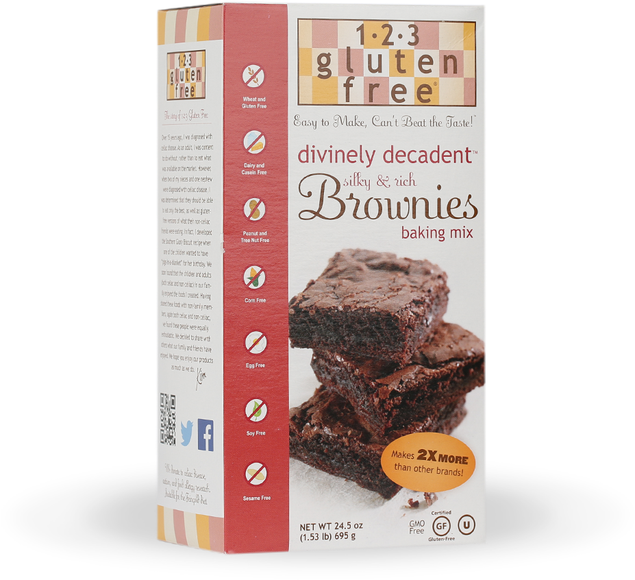 Divinely Decadent Brownies - 123 Gluten Free - Allie's Awesome Buckwheat Pancake (1000x1000), Png Download