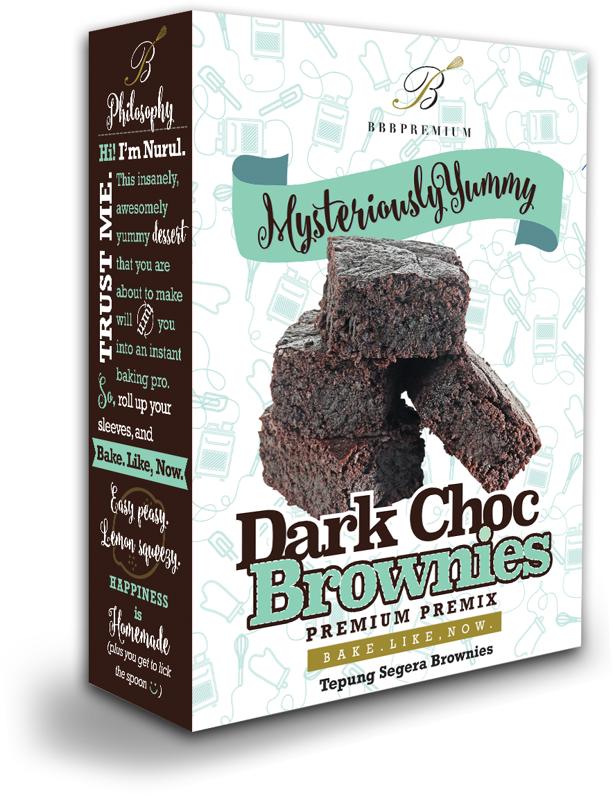 Bbbmix Dark Choc Brownies Premix - Chocolate Cake (1181x1181), Png Download