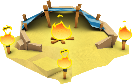 Fire-camp - Firecamp Png (547x348), Png Download