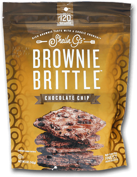 Sheila G's Brownie Brittle - Chocolate Chip Brownie Brittle 1 Ounce (600x600), Png Download