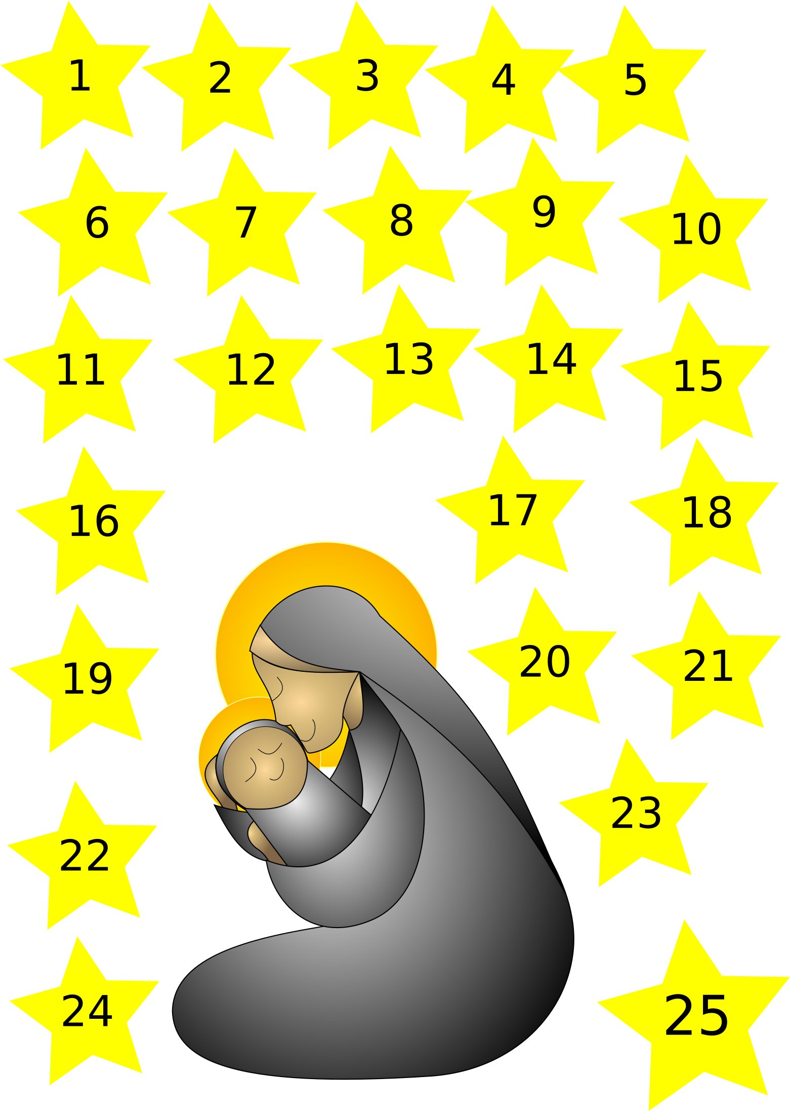 This Free Icons Png Design Of Advent Calender (1652x2400), Png Download