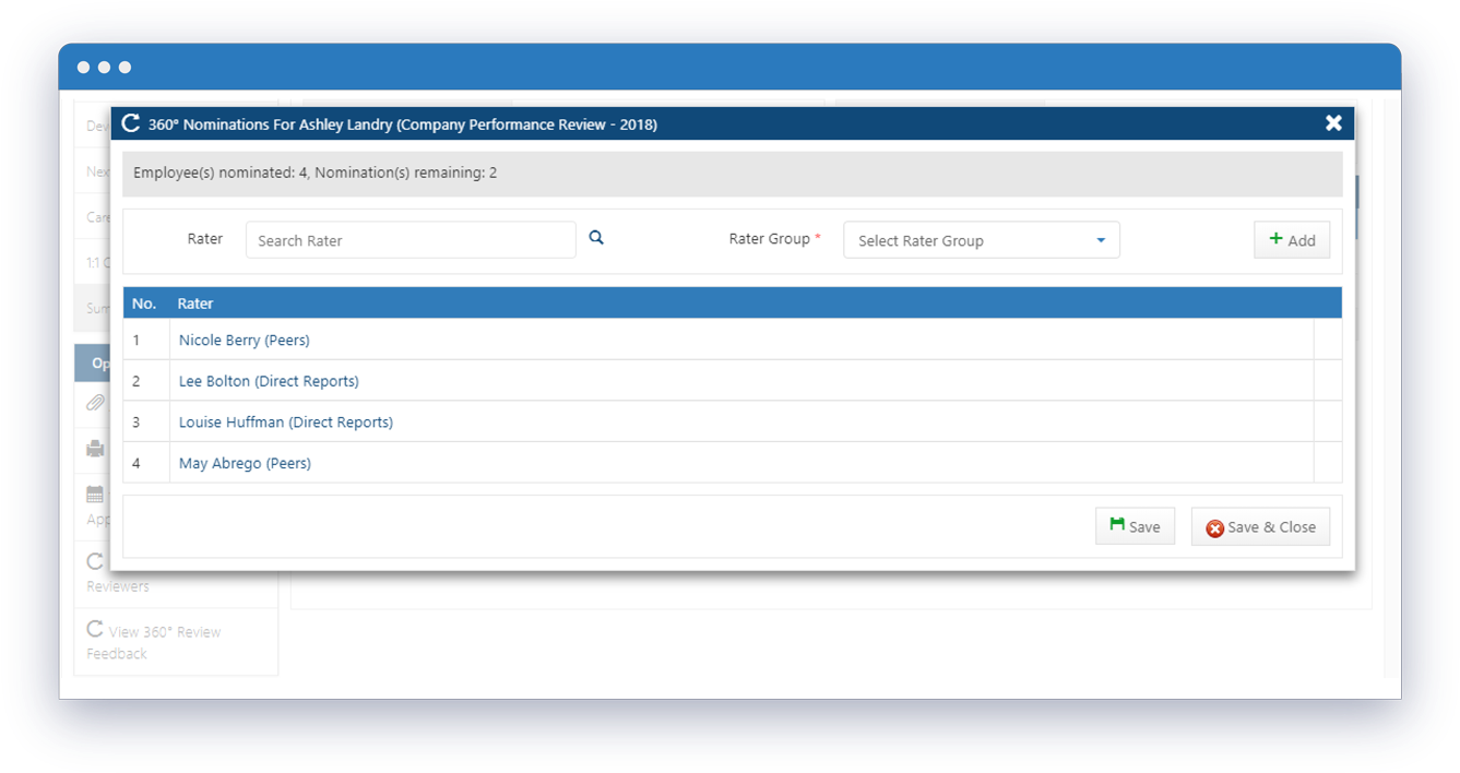 360-degree Reviews Screen - Peer Feedback (1400x754), Png Download