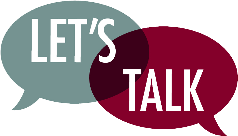 Let's Talk - Let's Talk Speech Bubble (931x563), Png Download