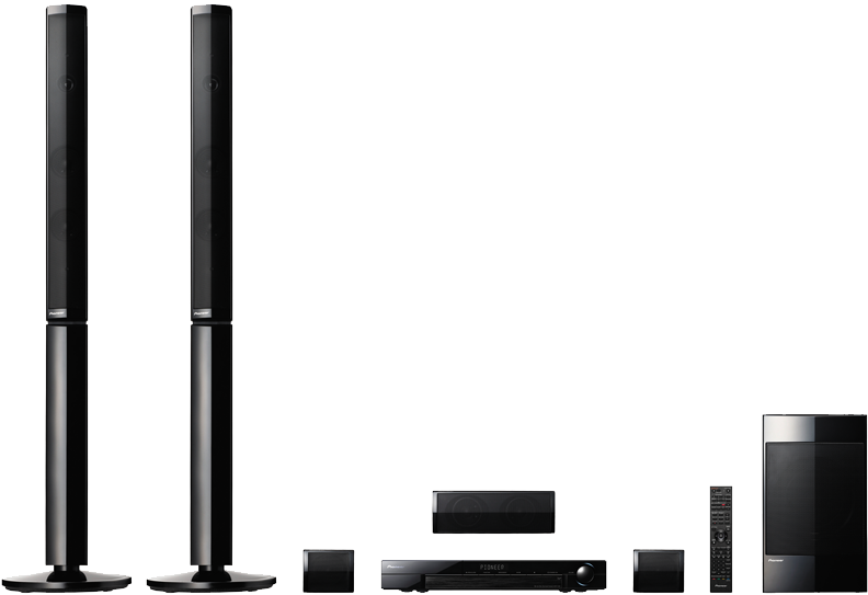 Home Theater / Speaker Bar - Home Theater Pioneer Blue Ray (1000x605), Png Download