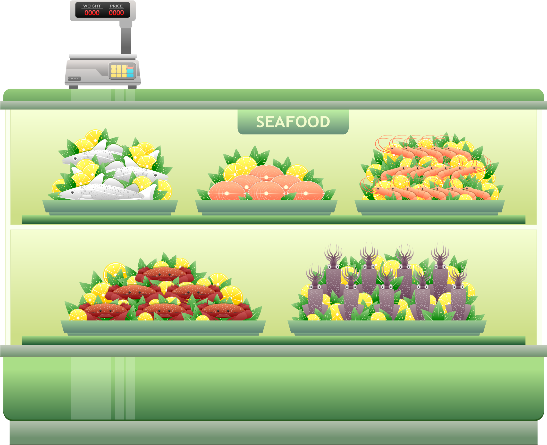 This Free Icons Png Design Of Supermarket Seafood Counter (2400x1924), Png Download