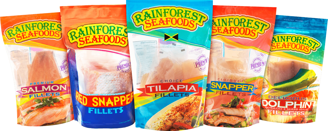 Rainforest Seafood Mix (1128x452), Png Download