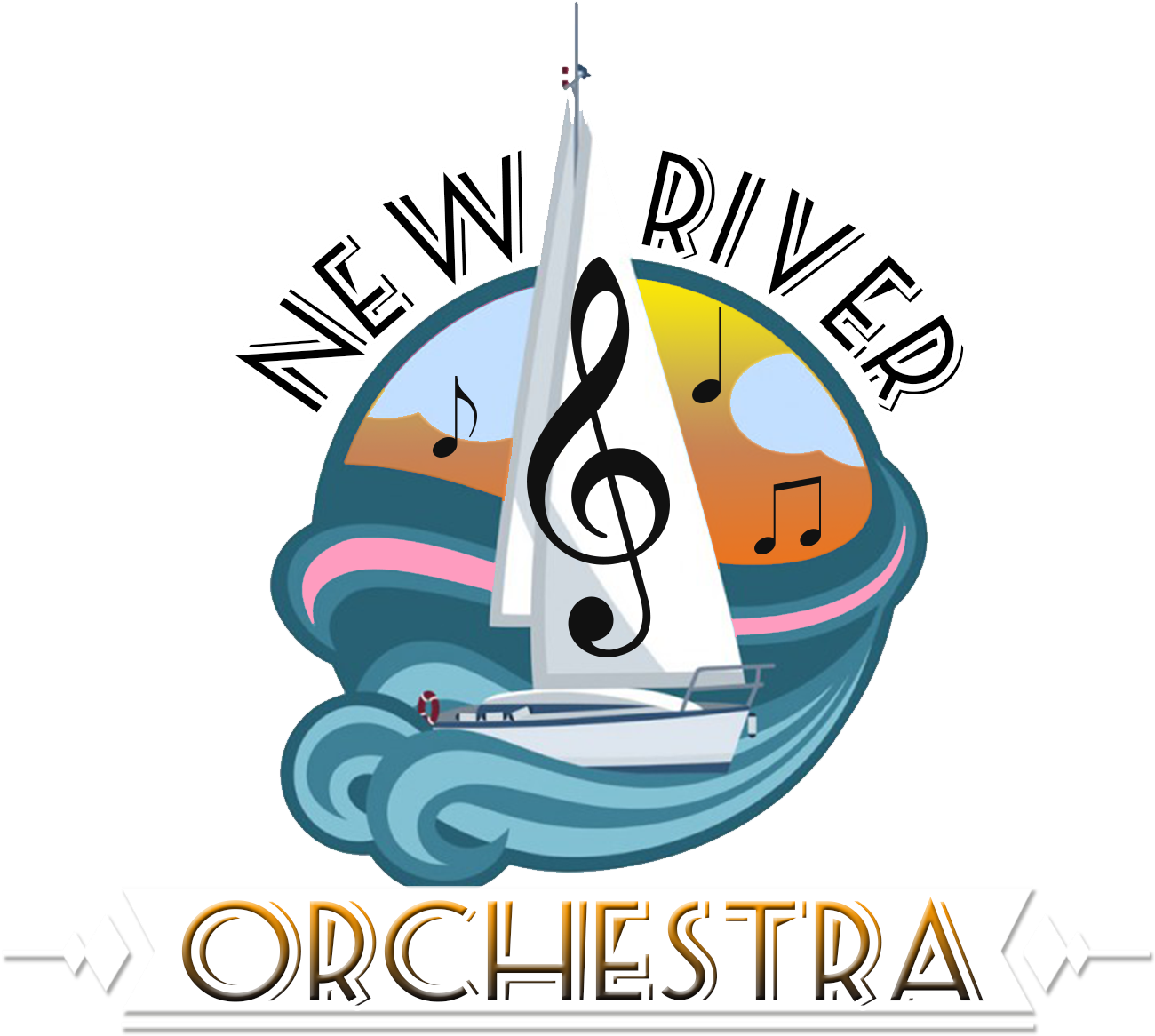New River Orchestra - Painting (1306x1182), Png Download