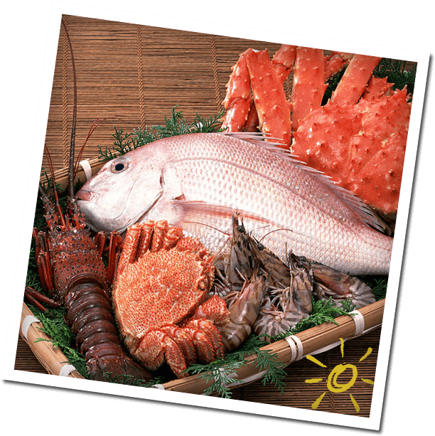 Seafood - ポスターグリップスタンド看板 屋内用 B1横ロウ片面シルバー (650x650), Png Download