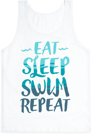 Eat Sleep Swim Repeat T Shirt (484x484), Png Download