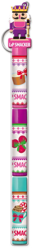 Holiday Trio Cane - Lip Smacker Trio Cane - Snowman, Clear (600x800), Png Download