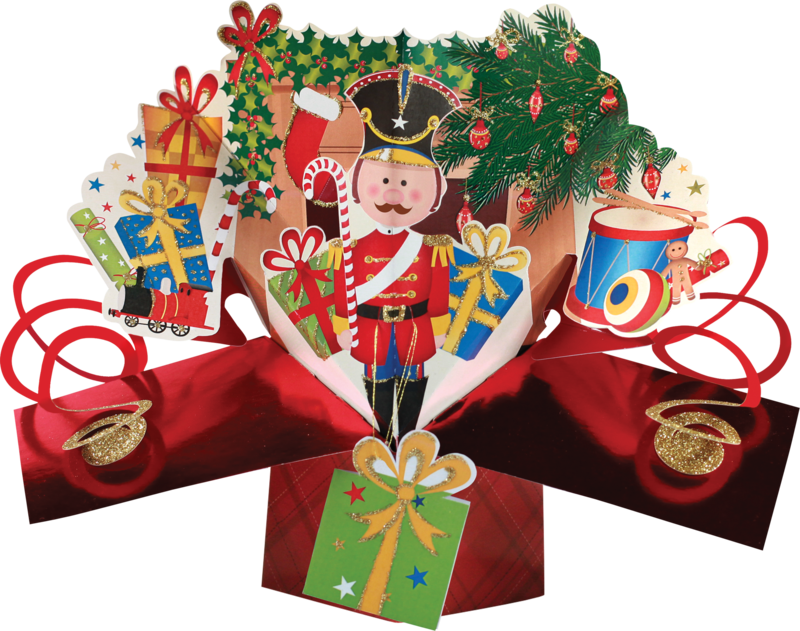 Second Nature Nutcracker Pop Up Christmas Card (800x631), Png Download