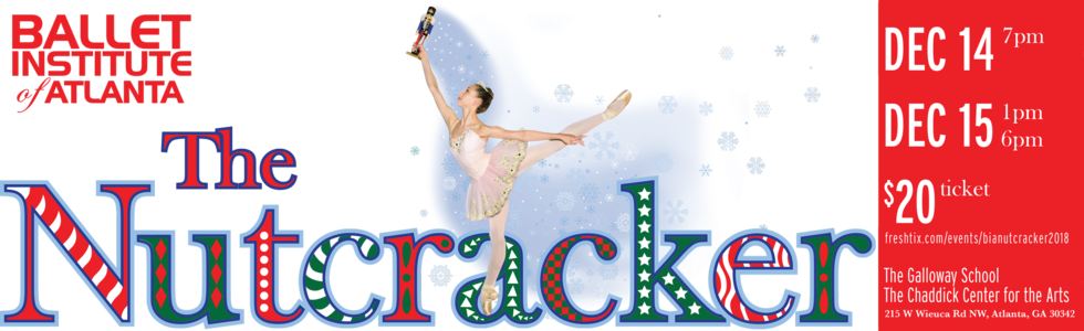 Ballet Institute Of Atlanta Presents The Nutcracker - Atlanta (980x300), Png Download