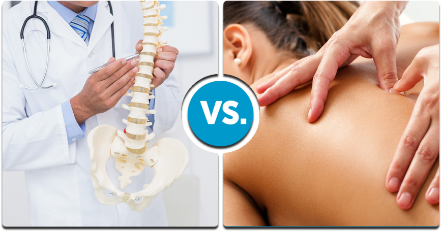 Chiropractic Care And Massage Therapy - Massage Therapist Vs Physical Therapist (884x470), Png Download