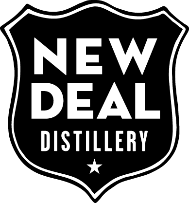 New Deal Vodka, Made From Grain, To, Glass, New Deal - New Deal Distillery Logo (389x417), Png Download