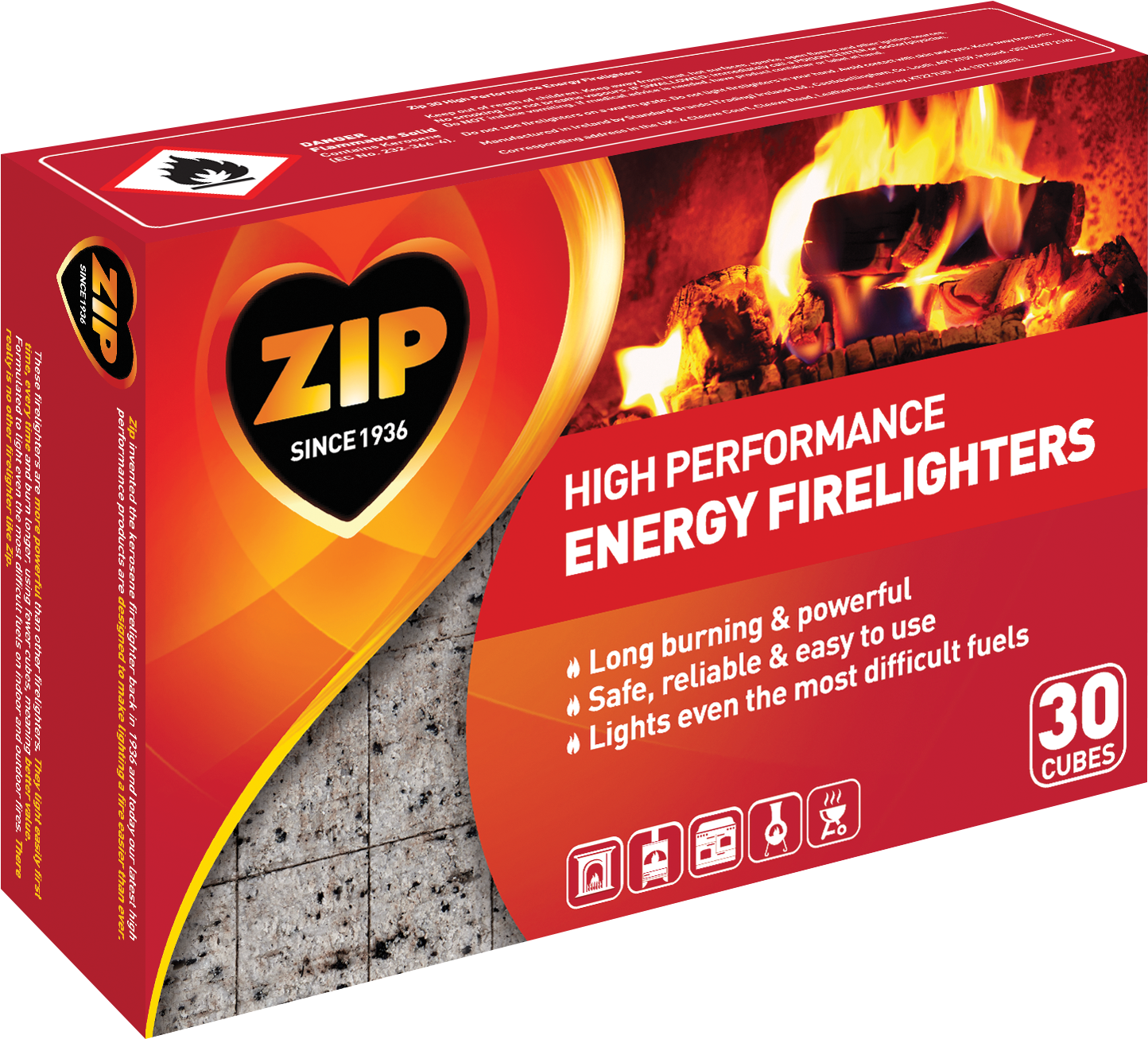 High Performance - Zip Firelighters (1570x1445), Png Download