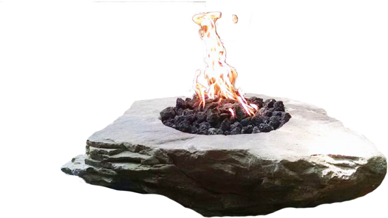 Fireboulder Large Natural Stone Fire Pits - Flame (1024x467), Png Download