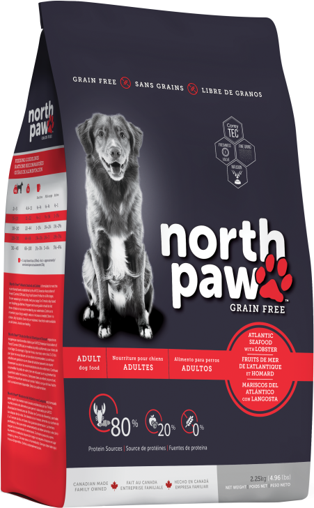 North Paw Atlantic Seafood With Lobster - North Paw Grain Free Puppy - 2.72 Kg (450x750), Png Download